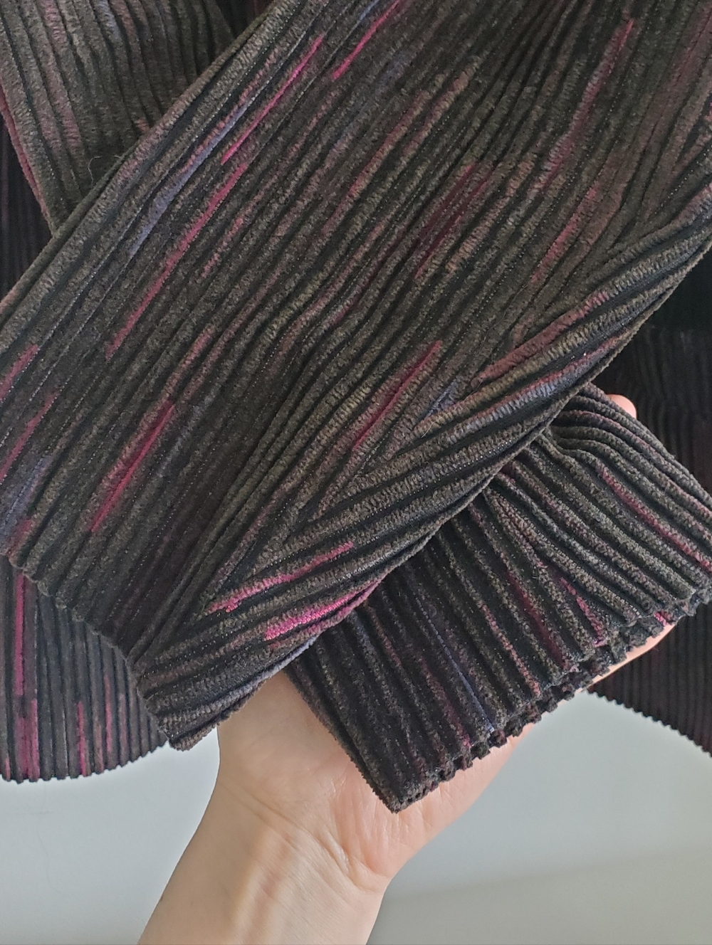Vintage 60s Large Cord Suit Jacket Brian Tucker Dublin Black Coat Pink Stripes - Picture 7 of 16